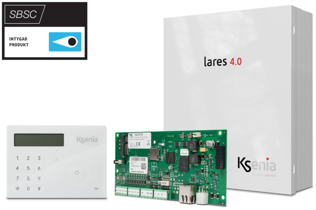12118 - Larmpaket - Centralapparat lares 4.0 med manöverpanel ergo S