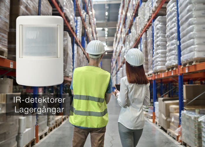 IR-detektorer i lagergångar