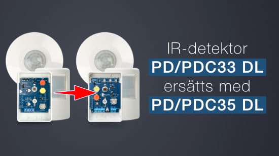 PD/PDC33 DL ersätts med PD/PDC35 DL