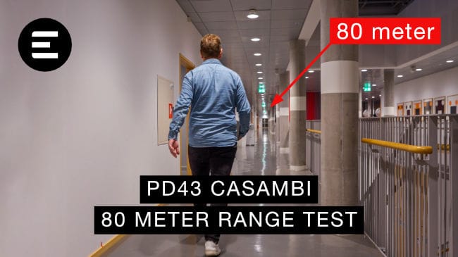 PD43 Casambi 80 meter range test